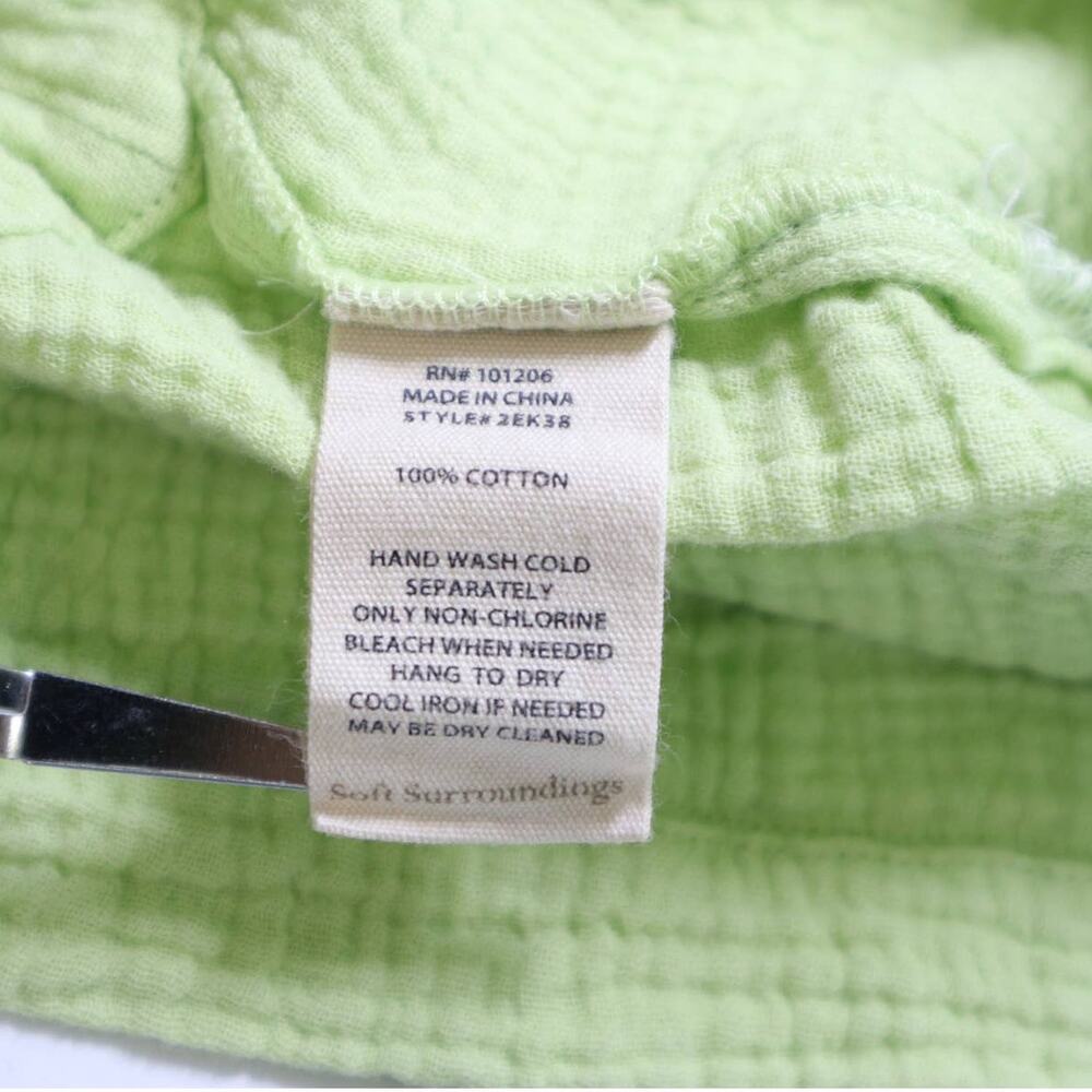 Soft Surroundings Size M Araza Gauze Tunic 2ek38 Green Altered - Picture 9 of 9